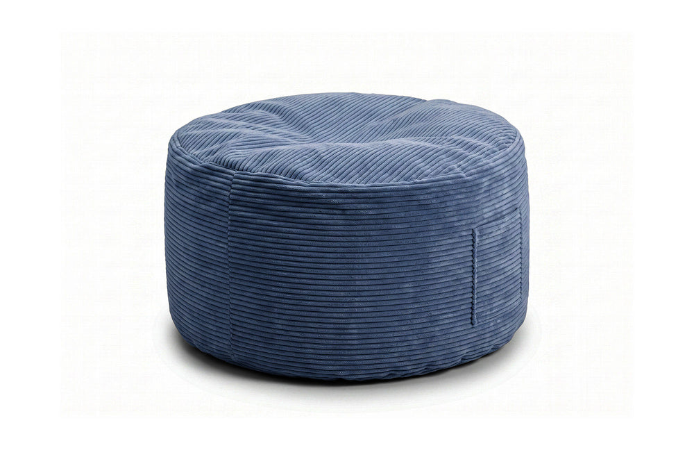 Futon Bean Bag Corduroy in Blueberry as a pouf