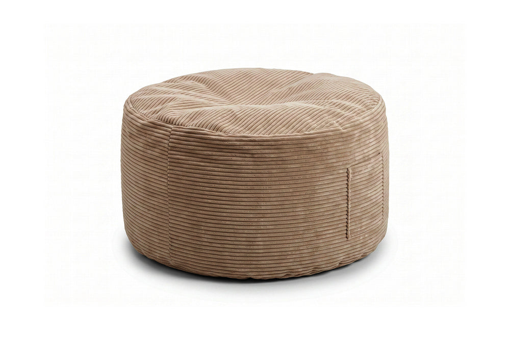 Futon Bean Bag Corduroy in Chocolate as a pouf