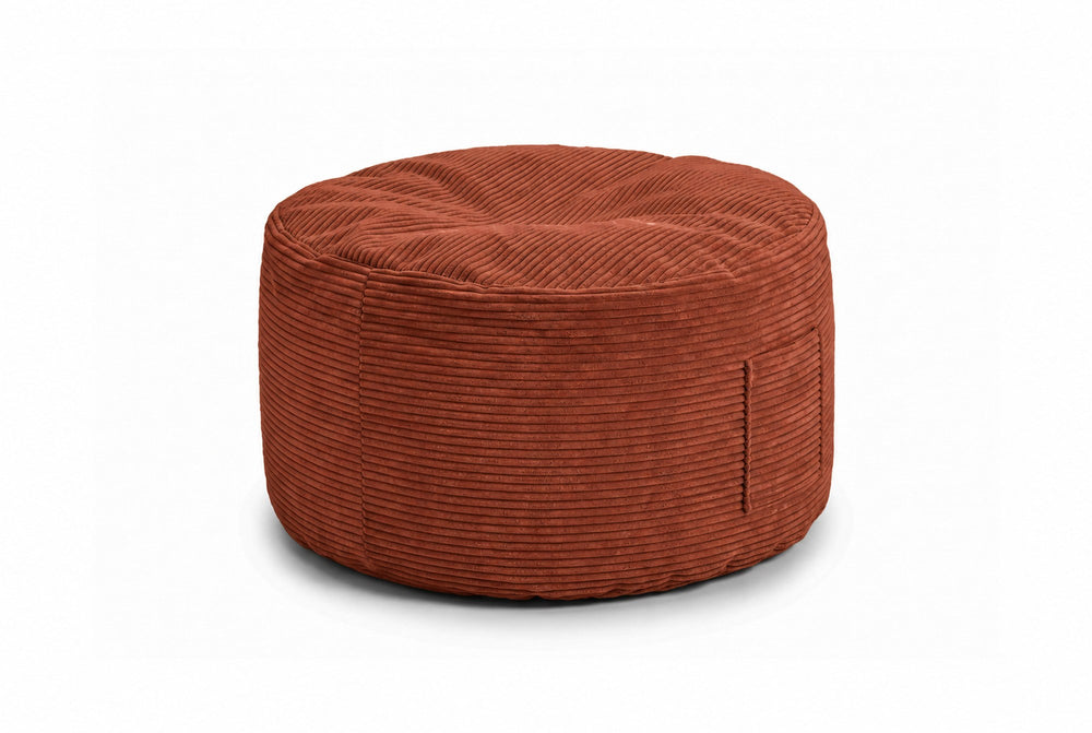 Futon Bean Bag Corduroy in Cinnamon as a pouf