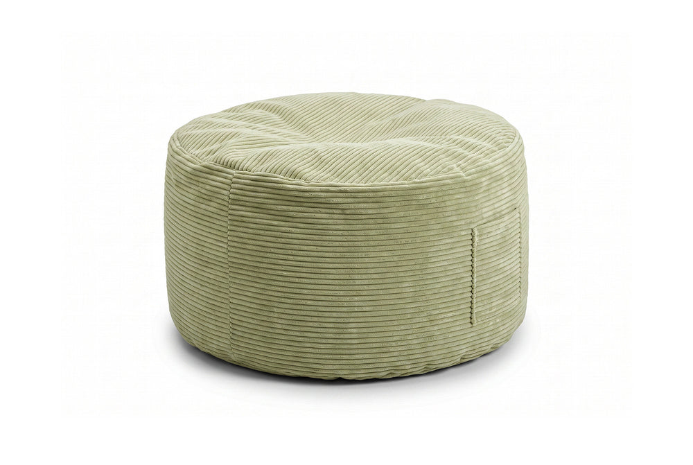 Futon Bean Bag Corduroy in Matcha as a pouf