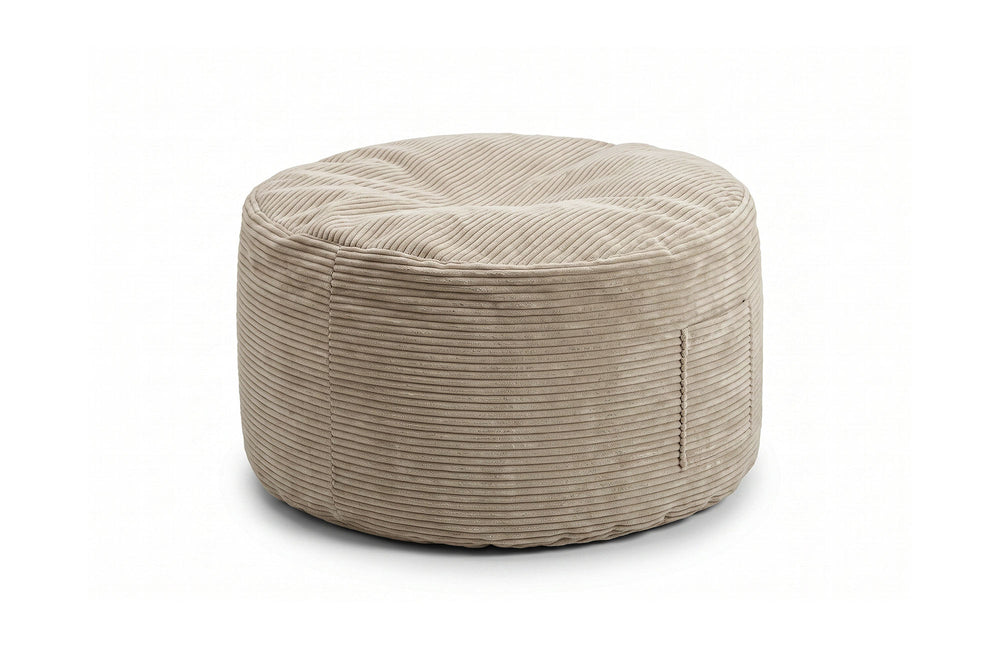 Futon Bean Bag Corduroy in Mocca as a pouf