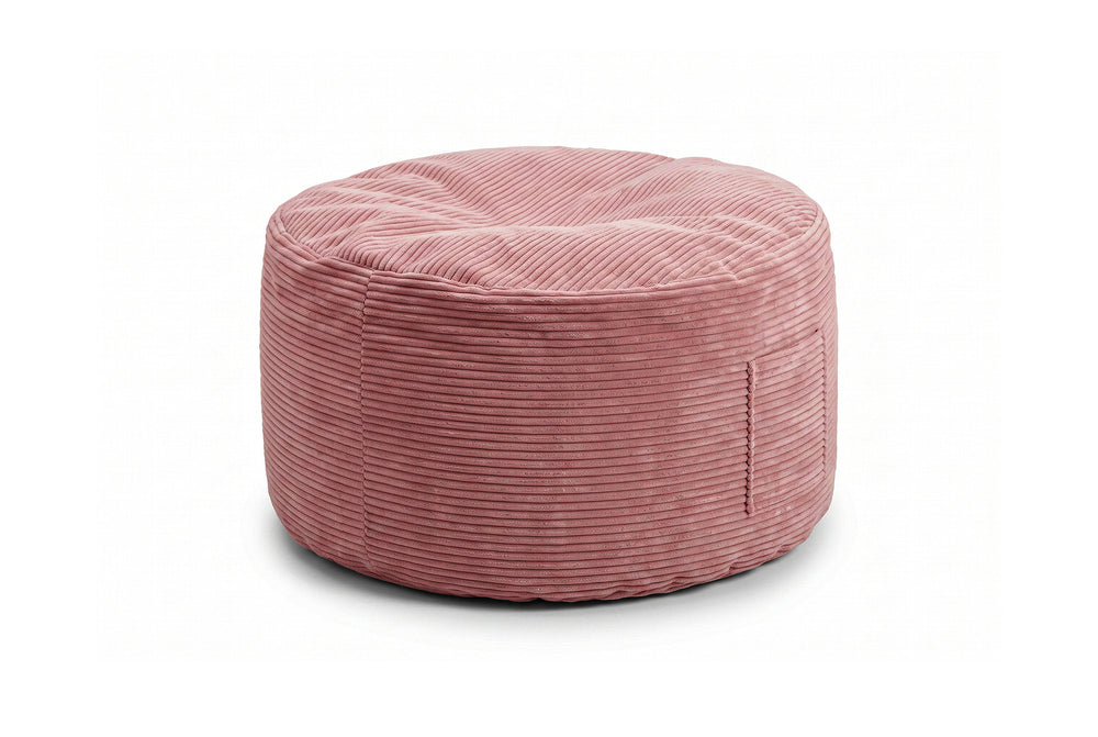 Futon Bean Bag Corduroy in Rose as a pouf