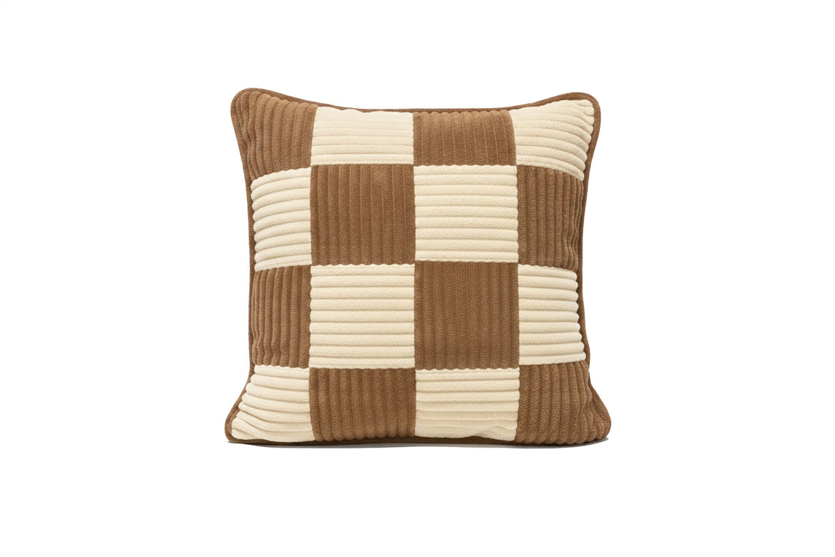 Check Cushion Chocolate Vanilla