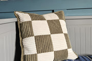 Check Cushion Dusty Sage Vanilla