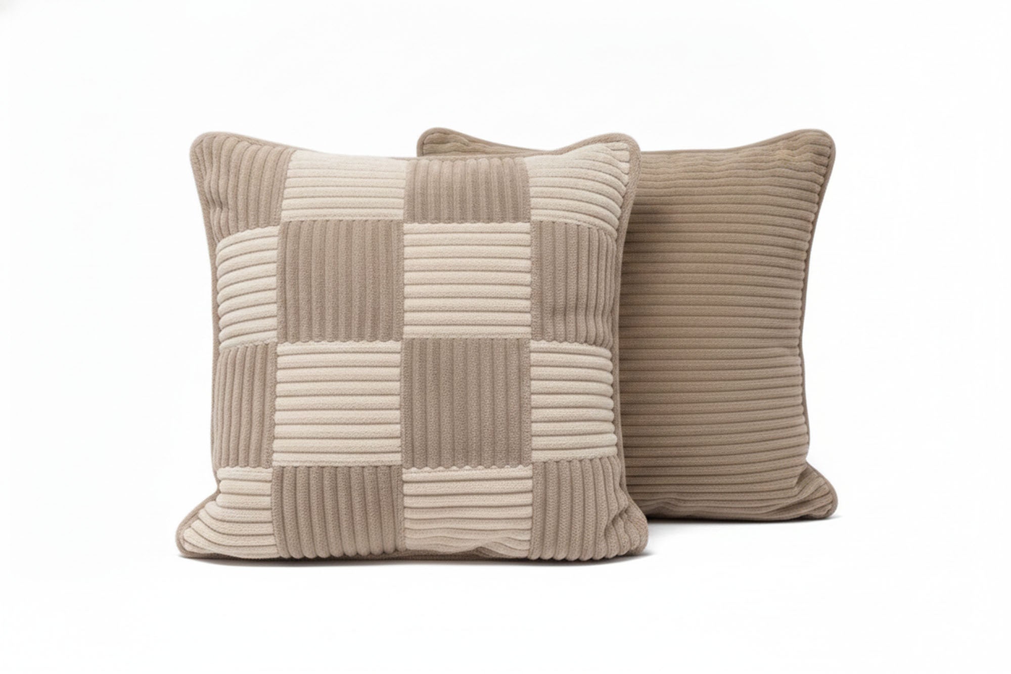 Check Cushion Mocca Vanilla