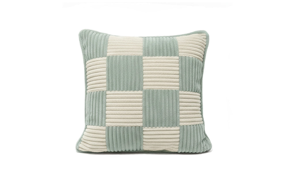 Check Cushion in Peppermint Vanilla, check side