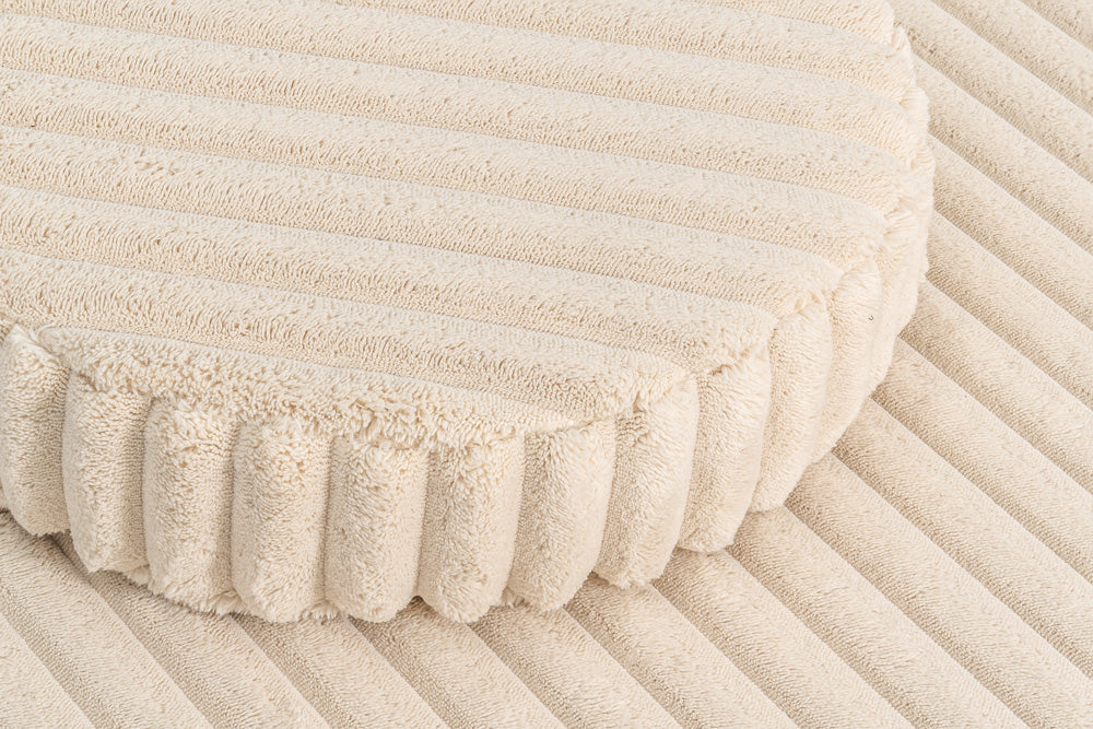 Close view of SHAPPY Waffle fabric in Cream Beige