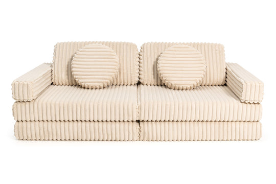 Play Sofa Pure Corduroy Waffle, Cream Beige