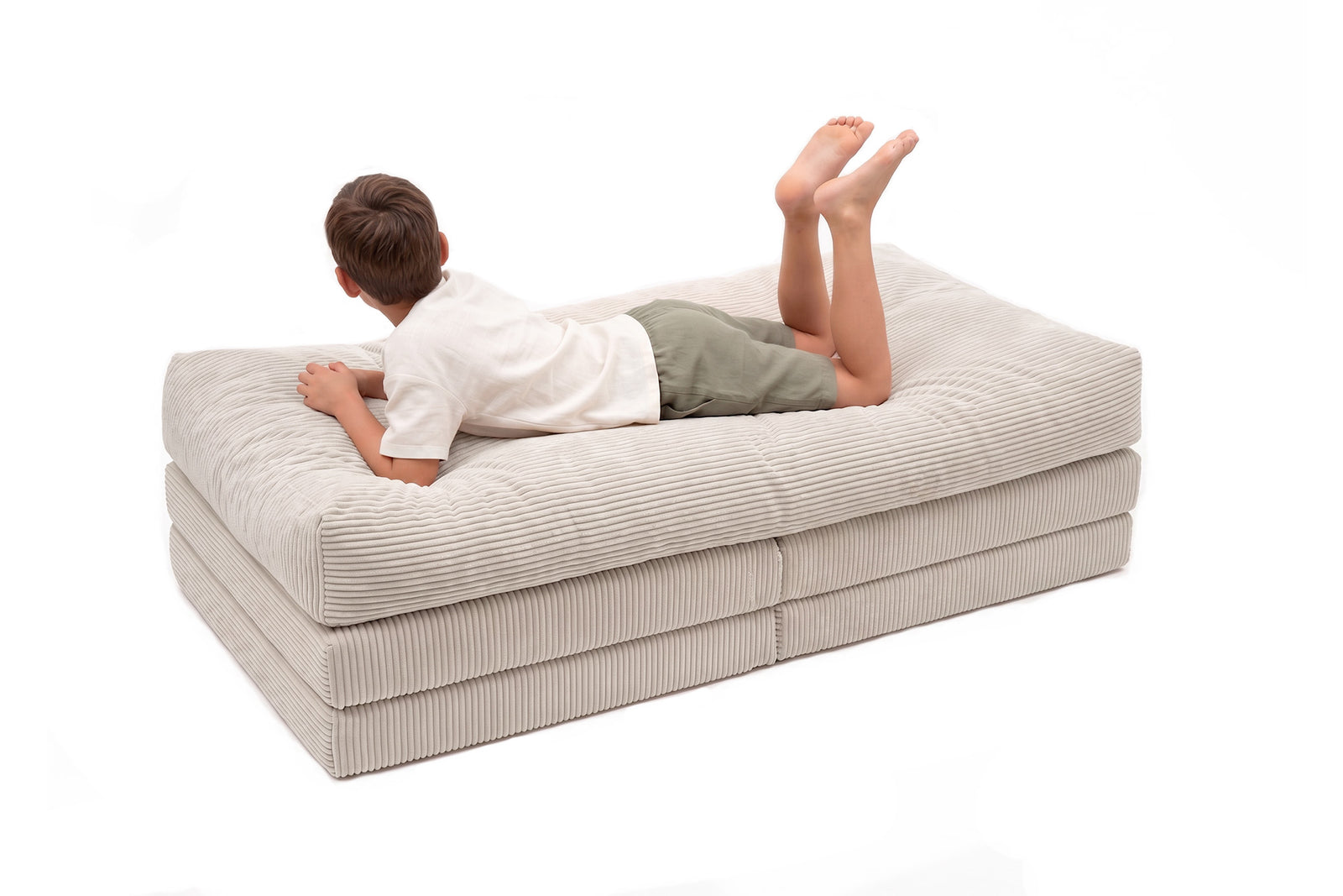 Futon Bean Bag Corduroy Vanilla
