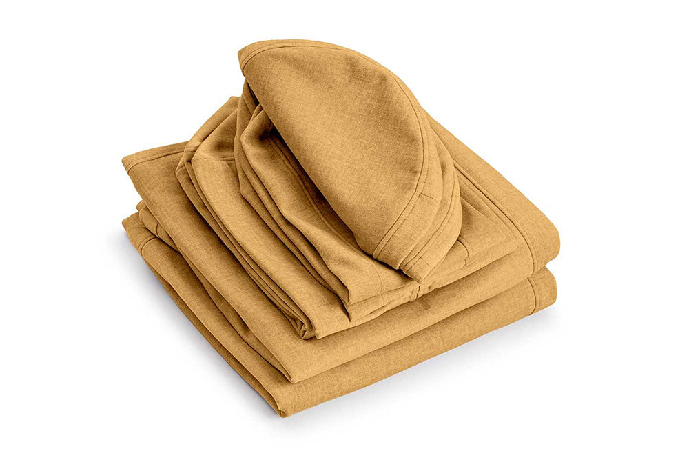 Shappy Funda para Sofá de Juego Original en Mustard, juego de fundas doblado
