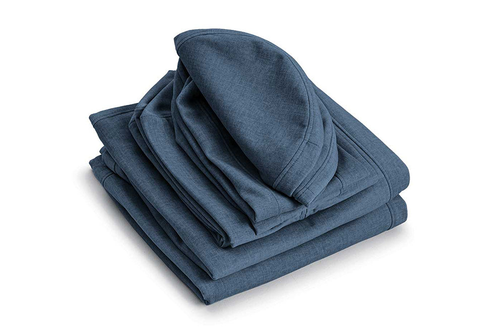 Shappy Funda para Sofá de Juego Original en Navy Blue, juego de fundas doblado