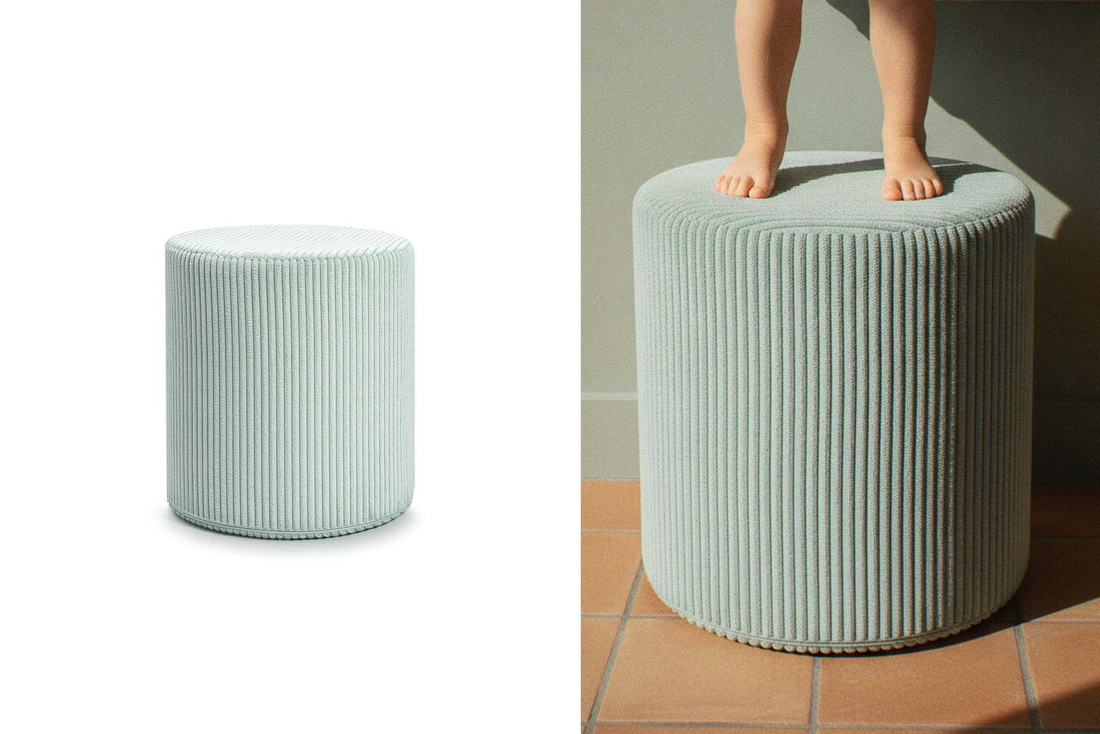 Shappy Pouf Corduroy Peppermint