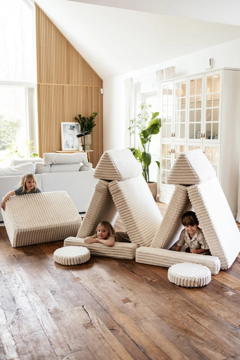 Two Waffle hideaways built side by side for three children