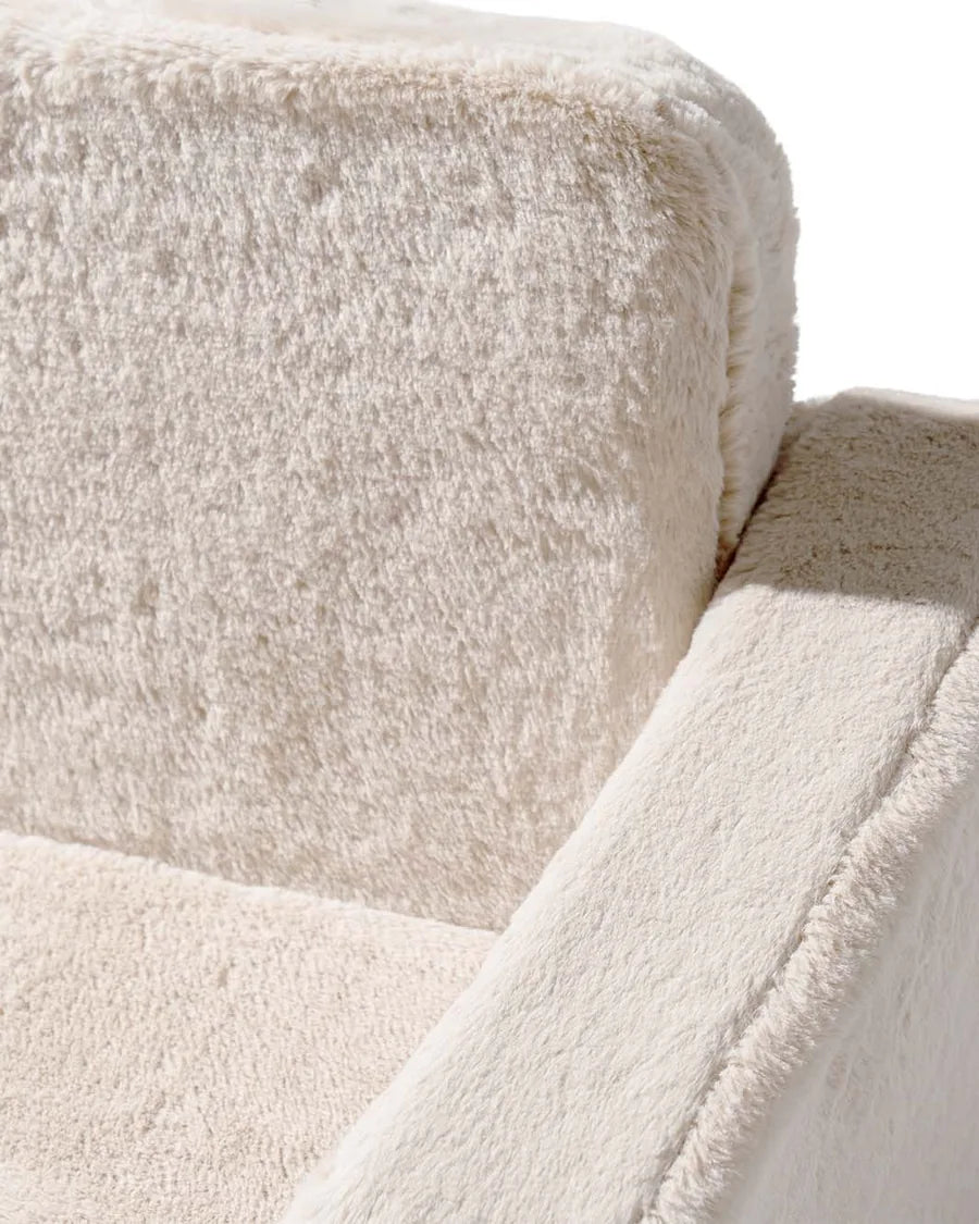 Gros plan sur le tissu Bunny sur le Lumi Chair