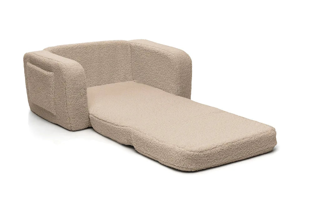 Lumi Chair Teddy unfolded into a mat