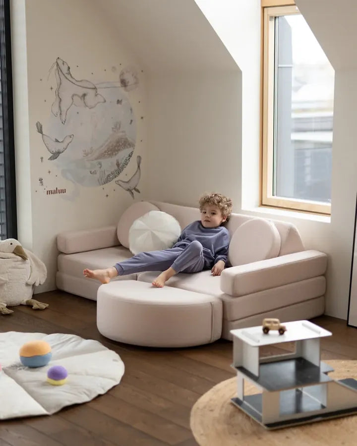 Play Sofa Original Soft Beige in a family room