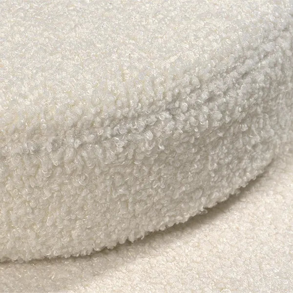 Close-up van de stof Teddy in Soft Cream