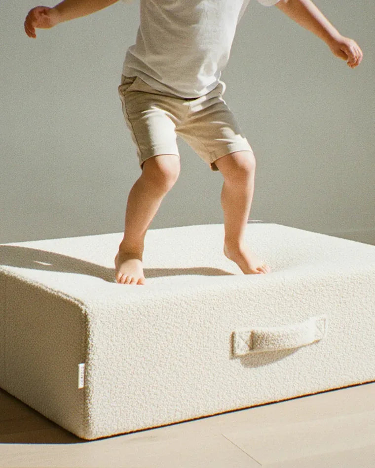 Child jumping on Trampoline Teddy