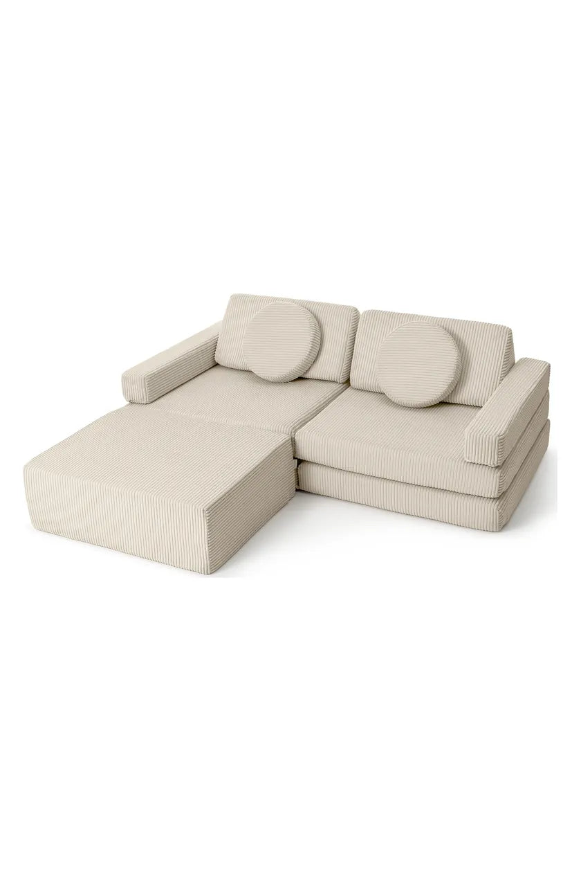 Trampoline extending a Play Sofa into a lounger