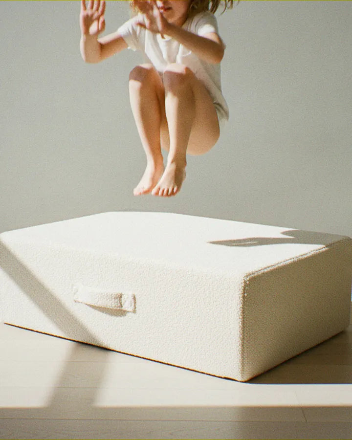 Child jumping on Trampoline Original Teddy Soft Cream