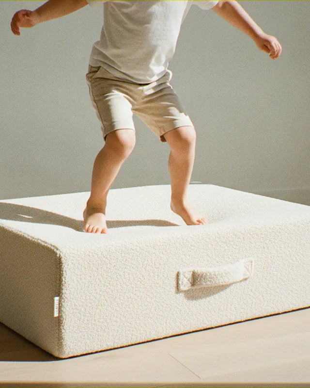 Child jumping on Trampoline Original Teddy Soft Cream