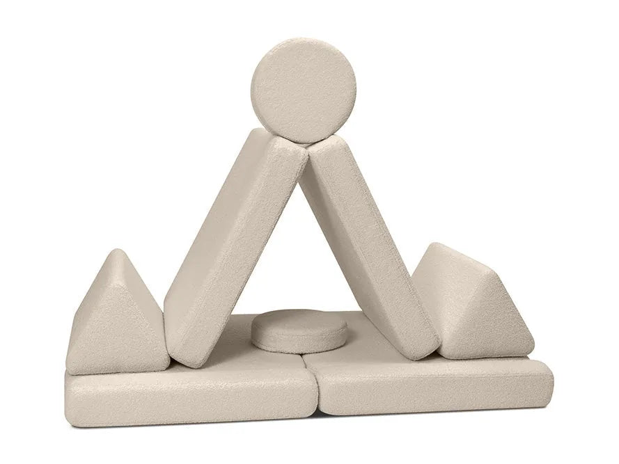 Play Sofa Original Teddy Light Beige rebuilt into a tipi