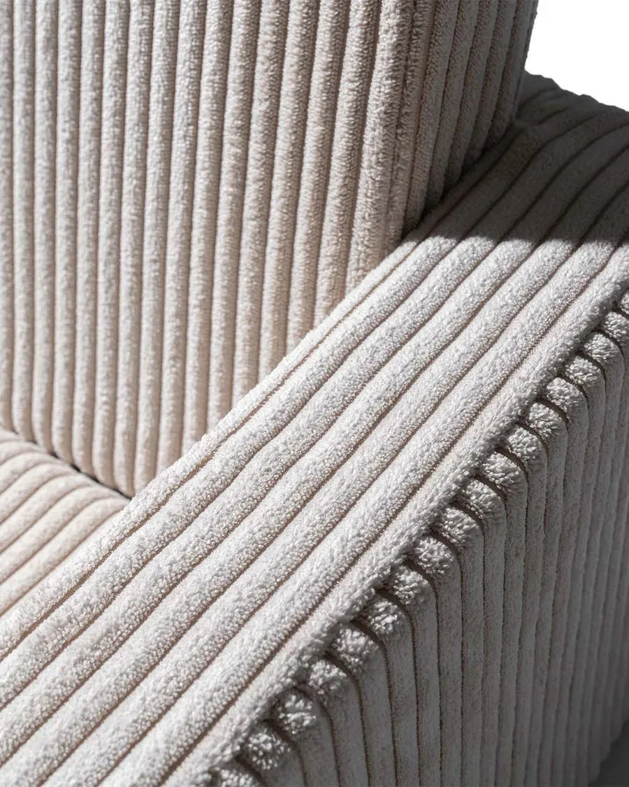 Gros plan sur le tissu velours côtelé