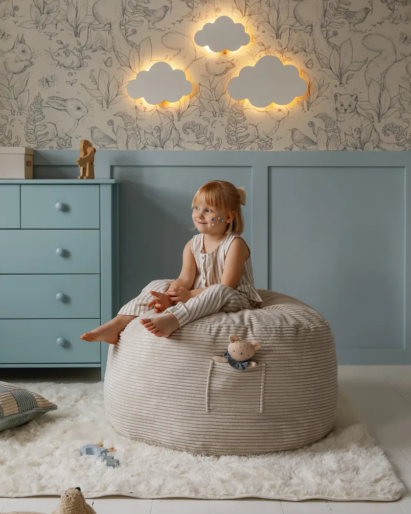 Child relaxing on the Futon Bean Bag